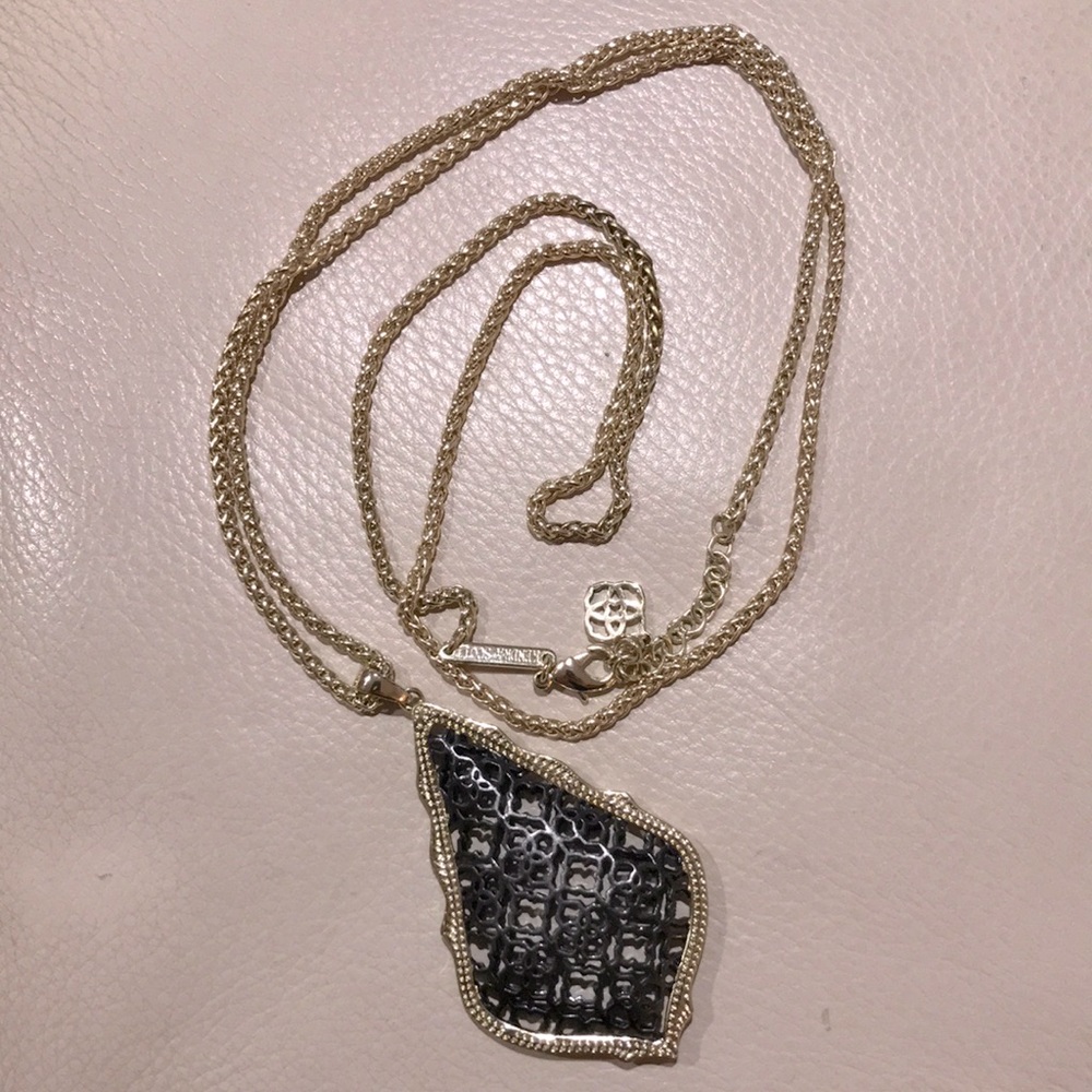 Gold and Black Kendra Scott Necklace